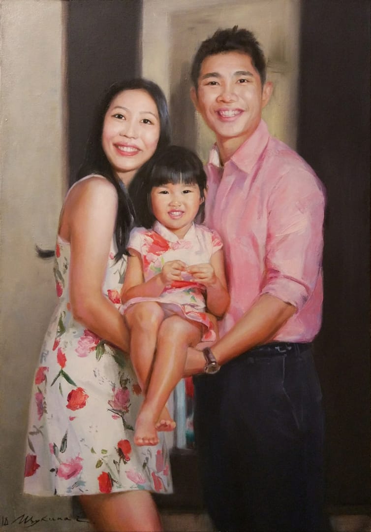 Singapore family oil portrait img_6